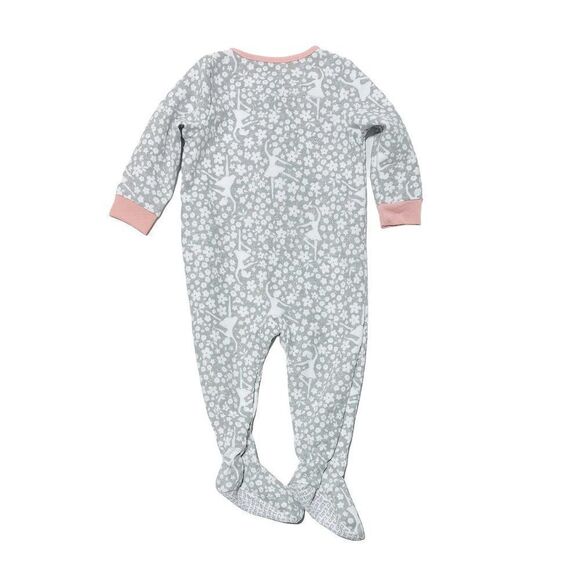 NEW Carters Sparkly Star Ballerina Print Fleece Footed PJs - Picture 3 of 3